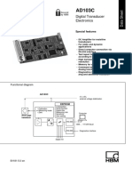 Digital Transducer Electronics Data Sheet AD103C