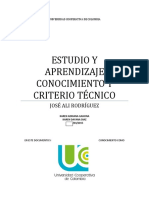 Estudio y Aprendizaje Conocimiento y Criterio Tecnico