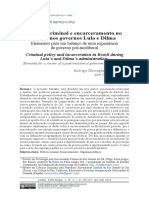 AZEVEDO, Rodrigo G. e CIFALI, Ana C. Política criminal e encarceramento no Brasil nos governos Lula e Dilma