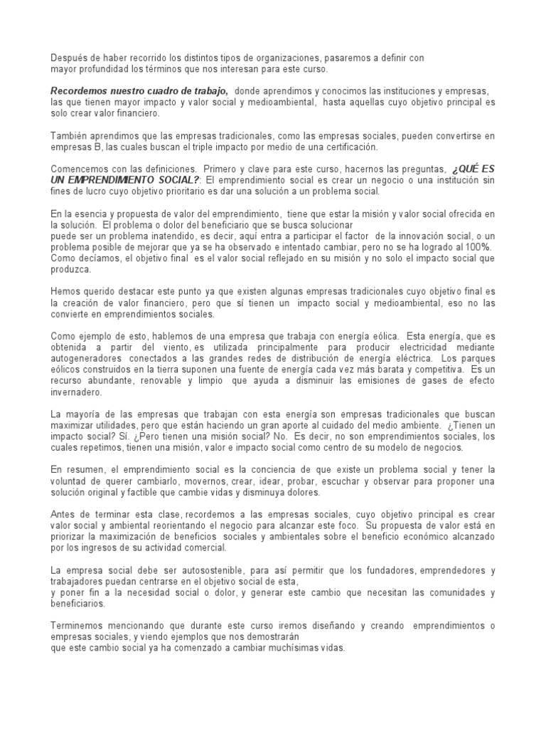 Emprendimiento Social y ODS | PDF | Empresa social | Desarrollo sostenible