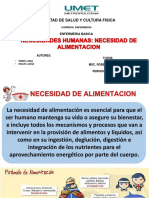 Enfermeria Basica Necesidad de Alimentacion