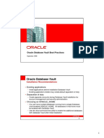Oracle Database Vault Best Practices