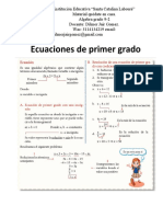 Ecuaciones de Primer Grado