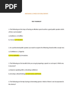 Topic 1 Preparing A Speech or Oral Report: Test Yourself!