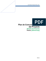 Plantilla de Plan de Comunicaciones Del Proyecto