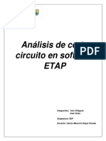 Informe Analisis de Corto Circuito en ETAP
