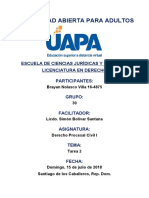 Tarea 2 Derecho Procesal Civil I 15-07-2018