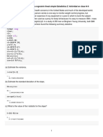 Long All: Prueba de Hipótesis en La Regresión Lineal Simple Estadística 2: Actividad en Clase