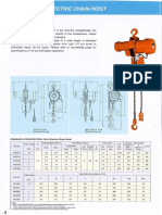 Modelmh-5: STANDARD SPECIFICATIONS: MH-S Electric Chain Hoist