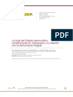 La Forja Del Estado Democrático Constitucional en Venezuela y Su Relación Con La Democracia Integral