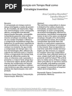 a composição em tempo real como estratégia inventiva
