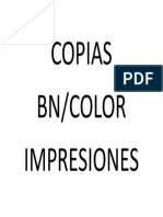 Copias Bn/Color Impresiones