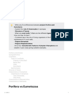 Cmo I: Porifera Vs Eumetozoa