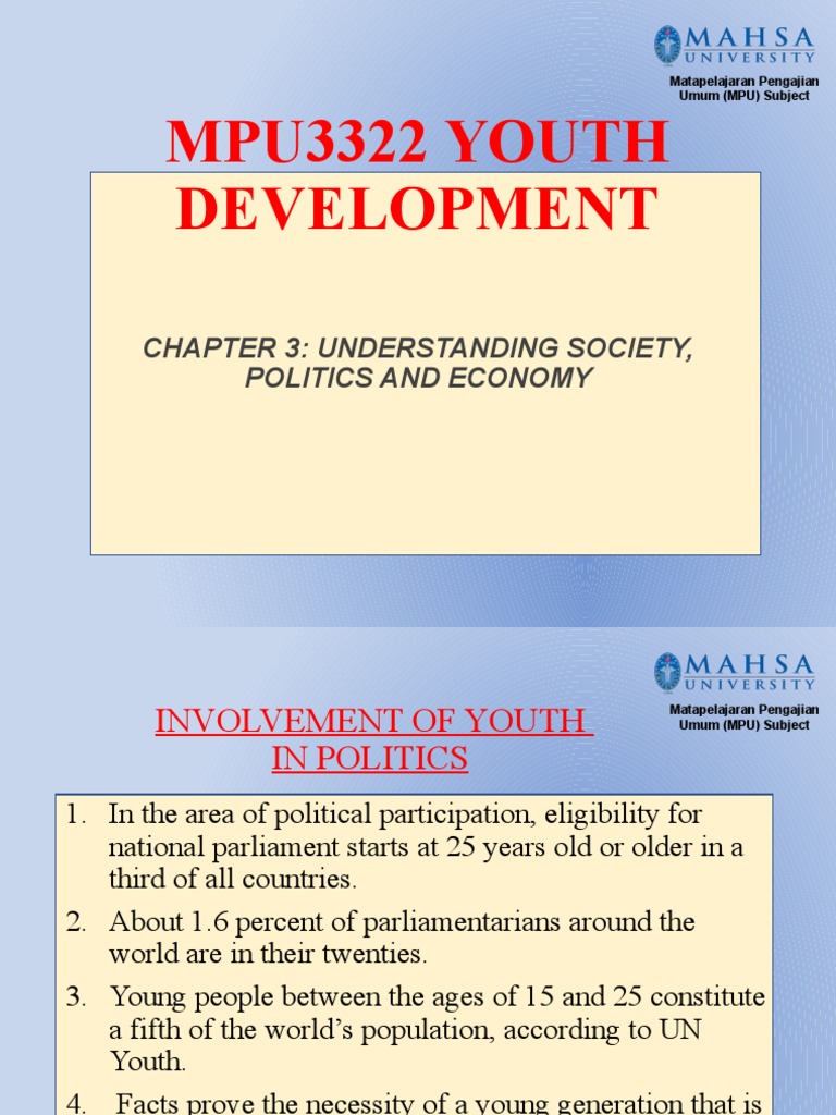 Youth Engagement in Politics and Society | PDF | Woman | Civic Engagement