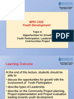 Chapter 4 Opportunities For Growth - Youth Participation Leadership and Communities Project