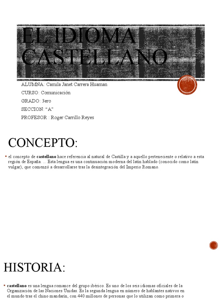 El Idioma Castellano | PDF