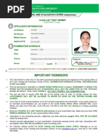 Clsu Testing and Evaluation Center: Important Reminders