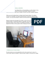 Prepara Un Espacio de Trabajo Confortable