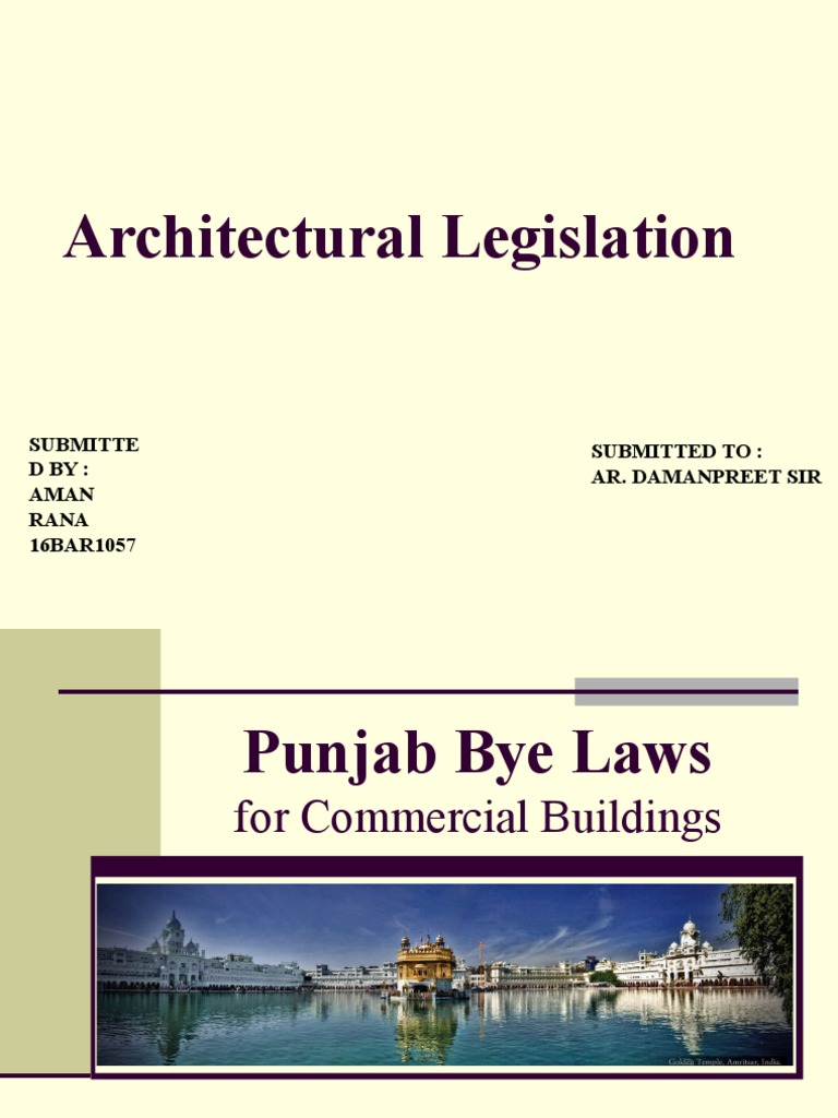 Punjab Commercial Building Regulations | PDF | Business | Transport