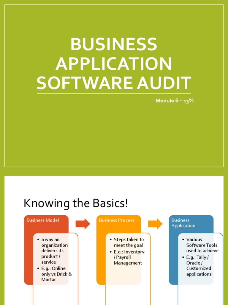 Module VI - Business Application Software Audit - Email | PDF | Audit ...