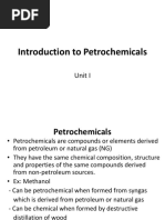 Unit I Introduction To Petrochemicals PDF