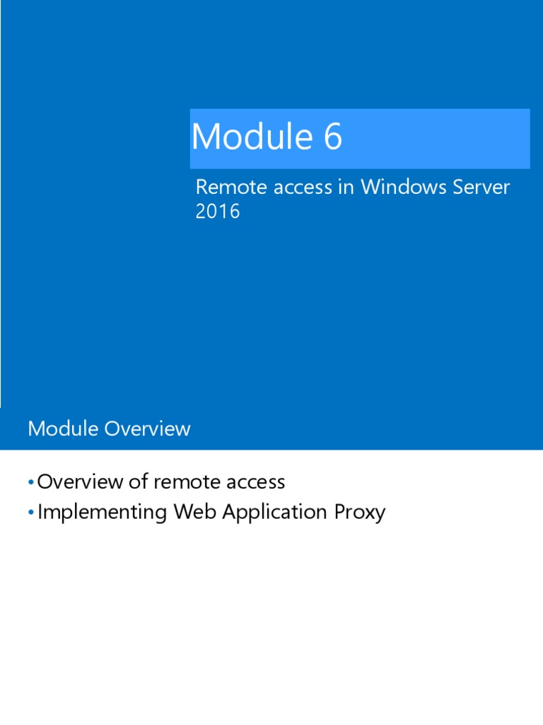 Windows Server 2016 Remote Access | PDF | Proxy Server | Radius