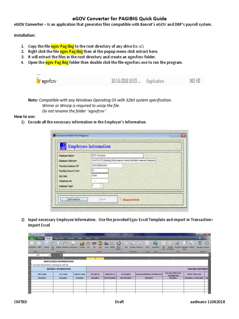 eGOV Converter v4.1 Quick Guide PDF | PDF