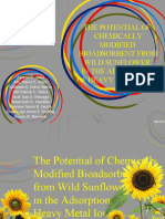 The Potential of Chemically Modified Bioadsorbent From Wild Sunflower in The Adsorption of Heavy Metal Ions