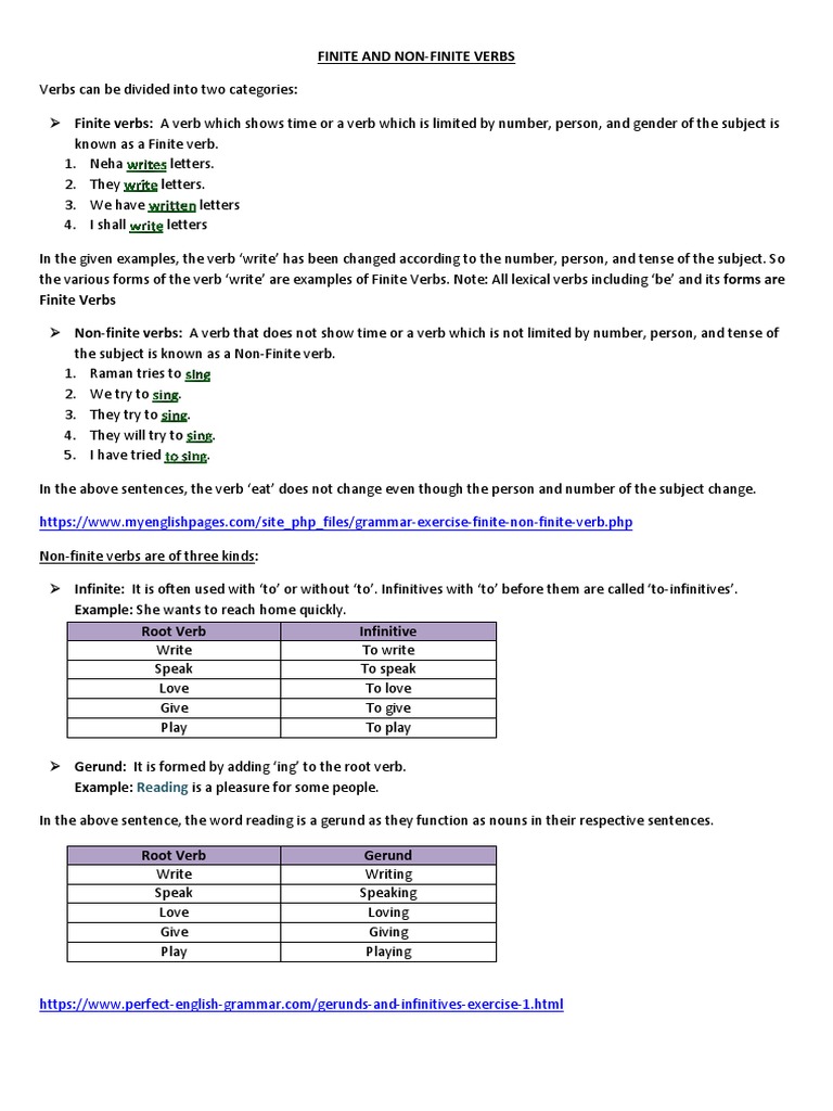 finite and non finite verbs pdf verb syntactic relationships