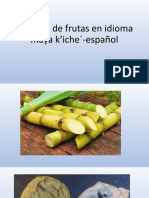 Frutas Idioma Kiche Español
