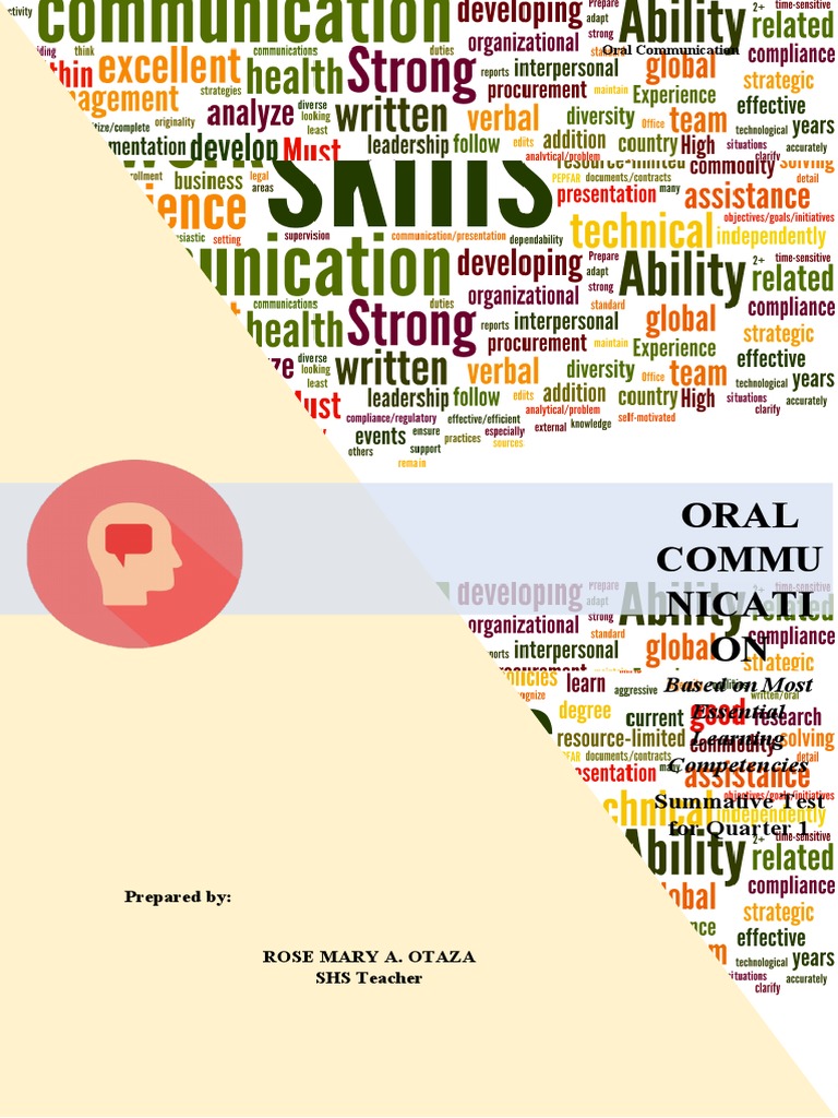 Oral Communication Summative Test Q1 | PDF | Nonverbal Communication ...