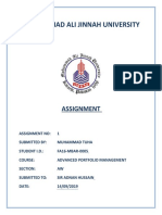 Advanced Portfolio Management Assignment Title Page