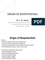 Origin of Biopotentials: Dr. J. B. Jeeva