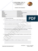 St. Cecilia's College - Cebu, Inc.: Student Exit Interview A. Demographic Data