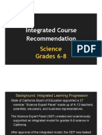 Integrated Course Recommendation: Science Grades 6-8