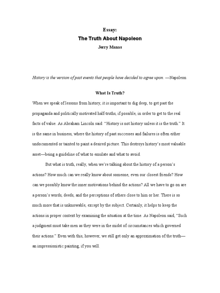 An Objective Examination of Napoleon Separating Fact from Fiction in the Enigmatic Leader's