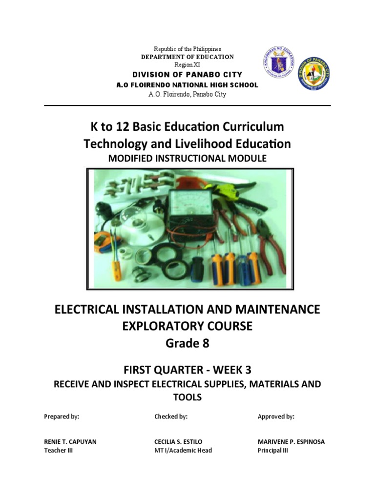 K To 12 Basic Education Curriculum Technology and Livelihood Education ...