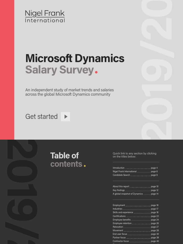Nigel Frank Dynamics Salary Survey 2019 20 PDF Microsoft Certified