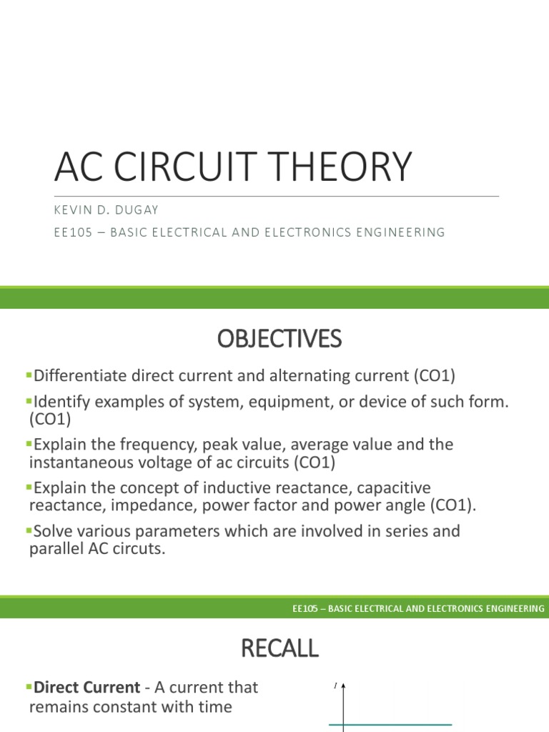 Module 7 - AC Circuit Theory PDF | PDF | Inductance | Capacitor