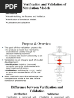 Module 5 Verification and Validation of Simulation Models