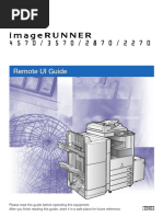 Canon ImageRUNNER IR3570 Remote Interface Guide