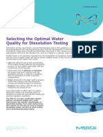 Optimal Water Quality For Dissolution Testing