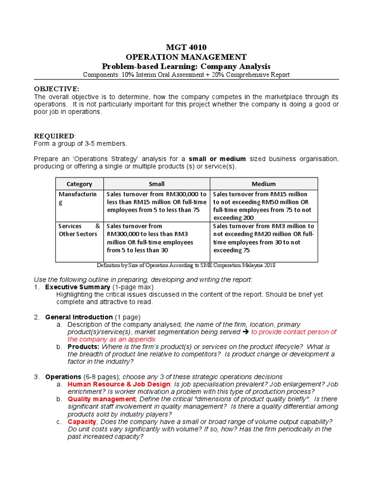 Operations Strategy Analysis Project | PDF | Inventory | Quality Management