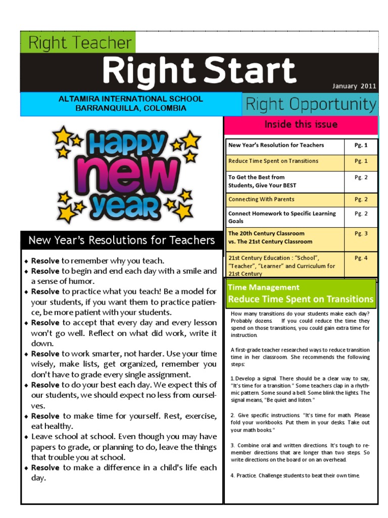 Right Start Jan | PDF | Curriculum | Homework