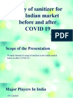 Study of Indian sanitizer market before and after COVID-19