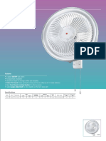 Industrial Wall Fan: Features ON/OFF Pull Switch