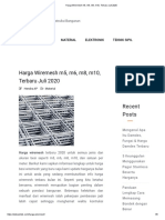 Harga Wiremesh m5, m6, m8, m10, Terbaru Juli 2020 PDF