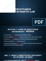 Negotiable Instruments Law