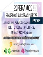 Los Esperamos Abrimos Nuevamente Cuadrado PDF