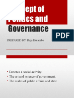 Concept of Politics And: Governance